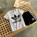 Adidas アディダス 子供服 ２点セット tシャツ 上下セット キッズ シャツ ショーツ ブランド セットアップ 子供の服 かわいい トップス ハーフパンツ ゆったり スポーツウェア おしゃれ 人気 メンズ レディーズ　4色  80 - 140cm