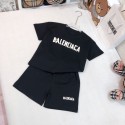 バレンシアガ セットアップ キッズ服 ブランド BALENCIAGA Tシャツ トップス  ハーフパンツ ベビー男の子カットソー 半ズボン キッズ tシャツ ポロシャツ 半袖 パジャマ ベビー服 男の子 夏セット ルームウェア 旅行 海辺 ビーチ スポーツ 通園 通学 普段着