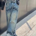 バレンシアガ 女の子 デニムパンツ 子供服 balenciaga ジーパン ジュニア ワイドパンツ ロングパンツ ボトムス ゆったり 長ズボン 通園 通学 普段着 美脚ストレッチ カジュアル