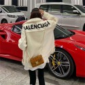 Balenciaga バレンシアガ ブランド ファーコート フェイクレイヤードのラムズウール製フード付きコート フリースコート レディース フード付き ジャケット ロングボアコート 秋冬 防風 耐摩耗性 あったか 快適さと通気性 フリースジャケット 重ね着風