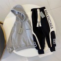 Balenciaga バレンシアガブランドジャージ 上下セット キッズ ボーイズ 男の子 子供服 2点セット 長袖 プルオーバー スウェットシャツ パーカー トレーニングウェア セット カジュアル 通学 通園 春 秋 冬 90 - 150cm