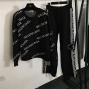 Balenciaga バレンシアガ ハイブランド レディース セットアップ春秋冬 ニット ワイドパンツ セットアップ 2点 セット S - 2XL 細く見える 細身 フォーマル 通勤 通学 カジュアル ファッション