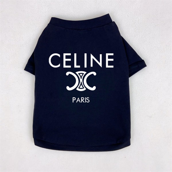 CELINE セリーヌドッグ猫Tシャツ ペット洋服パロディブランドペット用服激安ブランド犬用tシャツ通気性ブランド犬服春夏