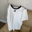 Chanel シャネルブランドtシャツカットソー コピーハイブランド半袖tシャツ男女兼用20代 30代40代tシャツ 激安パロディ大人の上質Tシャツ