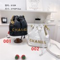 シャネル バケットバッグ レディース CHANEL ブランドショルダーバッグ アウトレット 斜めがけ 2way ハンドバッグ キャンバス レザー 革 シグネチャー 巾着 肩掛け ブランド