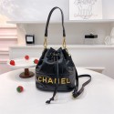 シャネル バケットバッグ レディース CHANEL ブランドショルダーバッグ アウトレット 斜めがけ 2way ハンドバッグ キャンバス レザー 革 シグネチャー 巾着 肩掛け ブランド