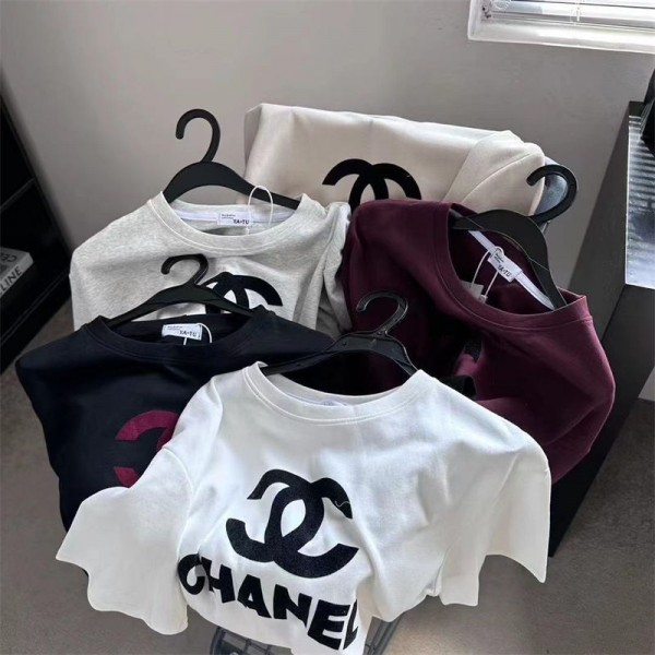 Chanel シャネル夏tシャツブランドかわいいブランドtシャツ上着カジュアルブランドtシャツ高品質tシャツ ユニセック ブランド