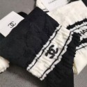 Chanel シャネルレディース向け 靴下 かわいいブランドミドルソックス 高品質浅口ソックス 女の子好き 韓国上質な コットン ソックス くつした 5足セット