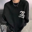 Chanel シャネル ブランドニット レディース セーター リブ パフスリーブ 長袖 カットソー 柔らか 体型カバー おしゃれ シンプル カジュアル 通勤 トップス 秋 冬 S - XL