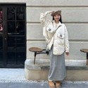 Chanel シャネル ハイブランド ダウンジャケット レディース コート 無地 綿服 中綿 長袖 ブルゾン シンプル ミドル丈コート ゆったり 防寒着 軽量 ファッション アウトドア 秋 冬 通勤 S- L