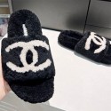 Chanel シャネルブランド ふわふわスリッパ ルームシューズ フリーススリッパ 男女兼用 暖かい 厚い底 カップル かわいい インドア 足首まで暖かルームブーツ 冬用 防寒 225¬255cm