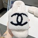 Chanel シャネルブランド ふわふわスリッパ ルームシューズ フリーススリッパ 男女兼用 暖かい 厚い底 カップル かわいい インドア 足首まで暖かルームブーツ 冬用 防寒 225¬255cm