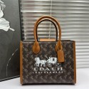 Coach コーチブランド トートバッグ ビジネスバッグ メンズ レディース 大容量 防水 自立 大きめ PUレザー A4 13.3型PC収納 ファスナー付き 就活 通勤 通学 出張 旅行