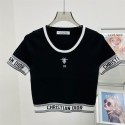 Dior ディオールブランドtシャツカットソー コピー夏tシャツブランドかわいいブランドtシャツ上着カジュアルブランド 服 コピー 激安屋 2色 S M