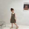 ブランド フェンディ 子供服 子供のワンピース FENDI ドレス洋服 かわいい 定番FFモノグラム 椿飾り付き 優しい 女の子供の服 パーティー洋服 ファッション 高品質