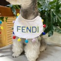 Fendi フェンディ ハイブランド犬猫のよだれかけ 激安 犬用よだれかけスカーフ 春夏Ｍブランド猫用三角巾 アクセサリー高品質のペット用三角スカーフ