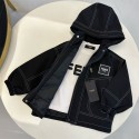 Fendi フェンディハイブランド 子供 ジャケット キッズ ボアコート 秋冬 男の子 女の子 裏ボア フード付き アウター フリース ガールズ 長袖 キッズ 防寒服 暖かい 防風 可愛い 春 通学 通園 カジュアル