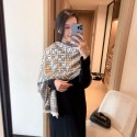 Fendi フェンディメンズ 大判ショール 暖かい春秋 スカーフ ファッション 使い心地よいレディース向け高品質ケープ 防寒マフラー男女兼用 リバーシブルマフラー 肩掛け