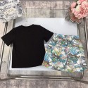 GG グッチ子供服 tシャツ 半パンツ セット服 ブランド かわいい トップス ゆったり スポーツウェア おしゃれ 人気 キッズ服 春夏 男の子 女の子  2色 90 - 160cm