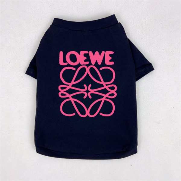 LOEWE ロエベ ブランド ペット服 激安 犬ウェア パロディ ブランド 犬用tシャツ 通気性ペット服春夏秋涼しい抜毛対応 ファッション