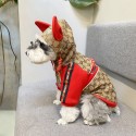 ハイブランド GG 犬用ジャケット フード付き  パーカー ウェア 犬服 ドッグウェア コート ジャケット ジャンパー 犬 服 散歩 お出かけ 小型犬 中型犬 子犬 秋冬 保温 防寒 犬 ペットウェア S¬2XL