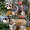 Lv ルイヴィトンブランドペット用品 猫服 小型犬 中型犬服 ハーネス リードセット ドッグウエア 猫服 犬服 リボン スカート 軽量 胸当て 胴輪 牽引ロープ 可愛い おしゃれ 調節可能 お散歩 着脱簡単