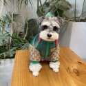 GG ハイブランドペット服 犬服 秋 冬 犬の服 可愛い 中綿ジャケット 前開き ファスナー ダウン風ジャケット コート 暖かい 猫服 防寒 ドッグウェア ペット服 ワンコ服 小型犬 中型犬