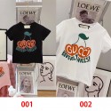 GG ブランドＴシャツ キッズ 半袖 丸首 綿100% 子供服 プリント柄 ショートスリーブＴシャツ ボーイズカジュアル 上着 かわいい100 - 150cm