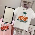 GG ブランドＴシャツ キッズ 半袖 丸首 綿100% 子供服 プリント柄 ショートスリーブＴシャツ ボーイズカジュアル 上着 かわいい100 - 150cm