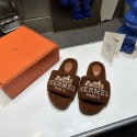 Hermes エルメスブランド 秋冬スリッパ レディース お出かけ用サンダル可愛い カジュアルシューズ 激安ブランド ミュール  美脚 可愛い滑 冬用スリッパ 室内スリッパ ルームシューズ 