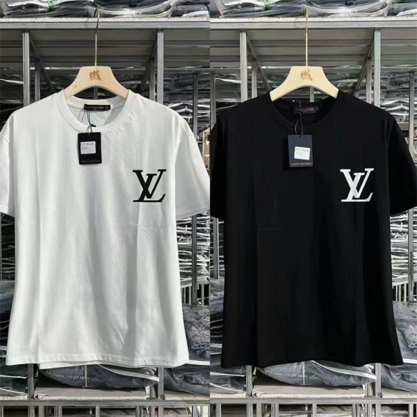 Lv ルイヴィトン夏tシャツ ブランド かわいい ハイブランド 半袖tシャツ 男女兼用 ブランド 服 コピー 激安屋20代 30代40代tシャツ 激安パロディ