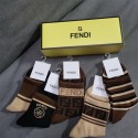 Fendi フェンディ ハイブランド ソックス 綿製ブランド ストッキング 大人気ブランドミドルソックス 高品質上質な コットン ソックス くつした