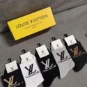 Lv ルイヴィトンコットン 靴下 メンズ 通気性ブランドミドルソックス 高品質浅口ソックス 女の子好き 韓国ブランドソックス 男女兼用 ファッション