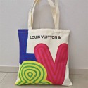 ルイヴィトントートバッグ レディース LV ブランド ショルダーバッグ 肩掛けバッグ 大きめ キャンバストート 帆布 トートバッグ 大容量 プリント柄 通学 旅行用 おしゃれ ショピングバッグ