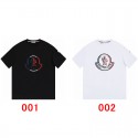 MONCLER ハイブランドｔシャツ メンズ モンクレール レディース用半袖シャツ 上着 夏の服 コットン 柔らかい 快適 ファッション 通気性 刺繍ロゴ オシャレ 男女 ペアルック