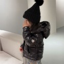 Moncler モンクレールブランド子供のダウンジャケット 女子防水中綿コート 帽子付き 光沢 厚手のダウンコート冬の軽量ジャケット太いふわふわ防水防風コットンシャイニージャケットを温めます 110 - 160cm