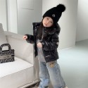 Moncler モンクレールブランド子供のダウンジャケット 女子防水中綿コート 帽子付き 光沢 厚手のダウンコート冬の軽量ジャケット太いふわふわ防水防風コットンシャイニージャケットを温めます 110 - 160cm