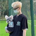 韓国ブランドエムエルビーペット服 MLB  ペット洋服 ナサ ペアルック 犬服 大人Tシャツ ペット散歩用 洋服  親子服 お揃い 飼い主 男女兼用 ペット用品 小型犬 おでかけ 猫服 ドッグウェア 半袖 