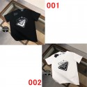 プラダ Tシャツ服  PRADA ハイブランド 上着 ペアルック お揃い tシャツ 親子 トップス ファション  半袖 夏 ホワイト  綿 トップス 親子ペア服 ロゴ大きめ 春 カップル お揃い 服 丸首 tシャツ 通気性 