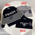 ブランド プラダ 子供服 ニットセーター PRADA 男の子 女の子 クルーネック 長袖 丸首 綿 キッズ 春秋冬 シンプル 通学 ボーイズ ガールズ 下着 インナー 防寒 