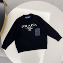 ブランド プラダ 子供服 ニットセーター PRADA 男の子 女の子 クルーネック 長袖 丸首 綿 キッズ 春秋冬 シンプル 通学 ボーイズ ガールズ 下着 インナー 防寒 