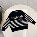 ブランド プラダ 子供服 ニットセーター PRADA 男の子 女の子 クルーネック 長袖 丸首 綿 キッズ 春秋冬 シンプル 通学 ボーイズ ガールズ 下着 インナー 防寒 