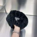 Prada プラダ ブランドベレー帽 レディース ベレー 秋冬 防寒 ボアベレー ファーベレー おしゃれ かわいい 秋 冬 フワフワ ふわふわ もこもこキャップ あたたかい