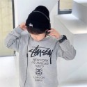 Stussy ステューシー ブランド子供 パーカー コピーブランドキッズ服 トレーナー 裏起毛 ブランド スウェット 上着 ゆったり トレーナースウェットパーカー