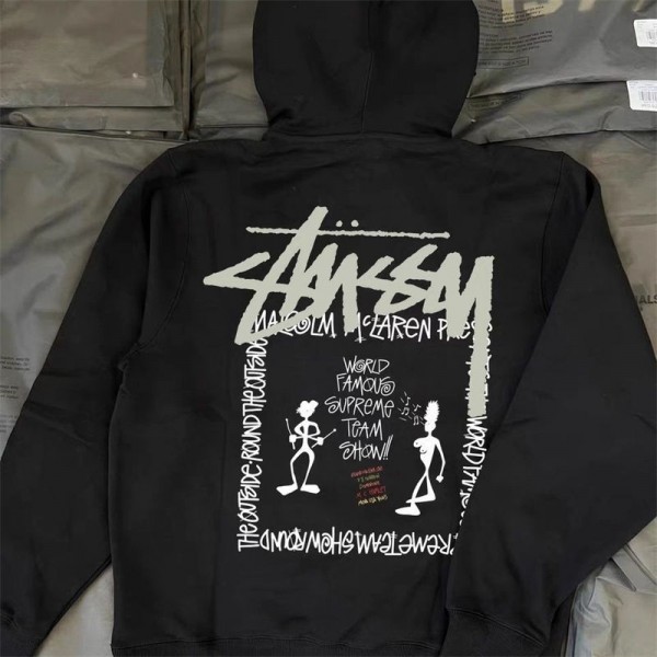 Stussy ステューシーブランドパーカー コピー キッズ服 プルオーバーパーカー 子供服 ハイブランド秋冬服パーカー ブランドスウェット 上着 ゆったり100 - 160cm