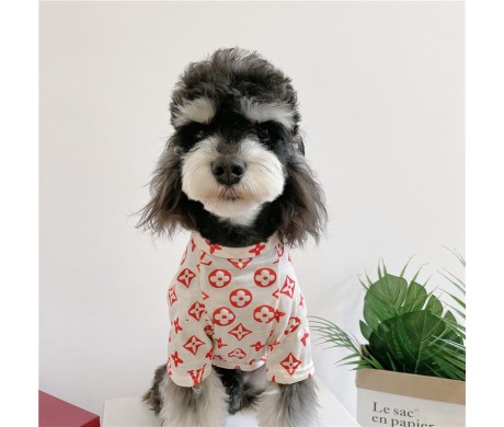 愛犬へご褒美 ルイヴィトン ペット服 Tシャツ シャネル 犬猫ドレス と ドッグ牽引ロープセット