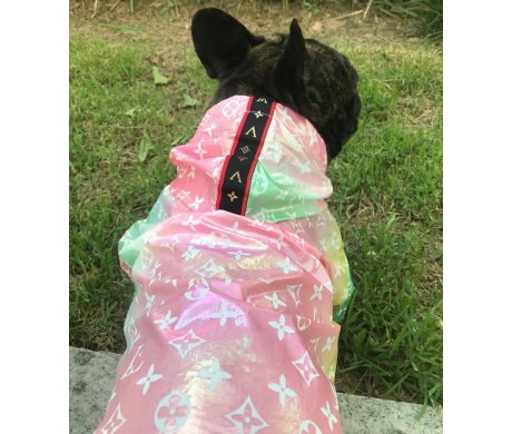 ルイヴィトン 犬の日よけ服 Dior ペット服 tシャツ オフホワイト ドッグ首輪セット