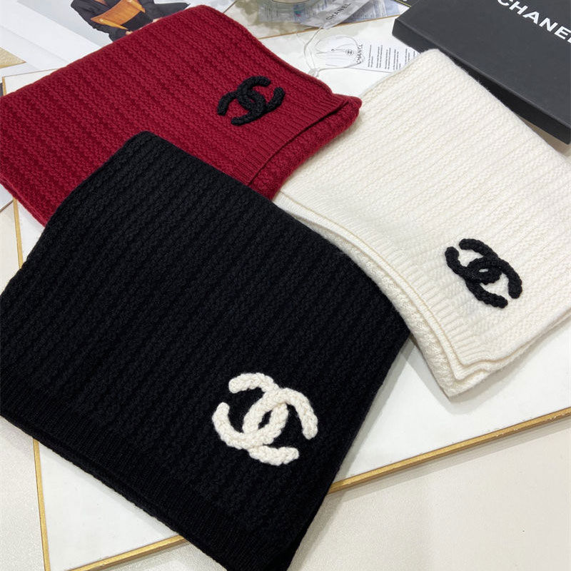 ブランド Chanel 編みニットマフラー